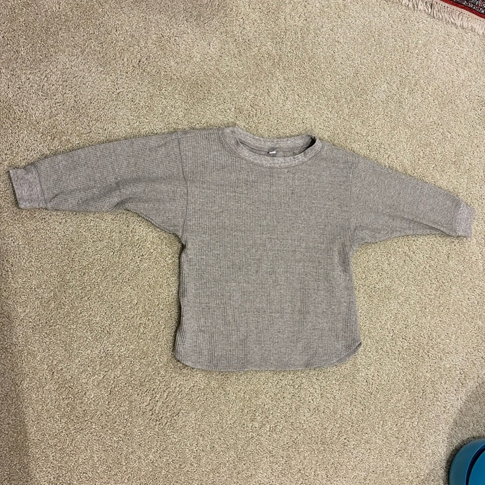 Uniqlo Waffle Knit Long Sleeve T Shirt, XS